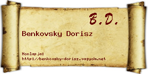 Benkovsky Dorisz névjegykártya